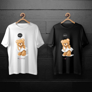 طرح لایه باز خرس تدی با طرح مرلین مونرو برای چاپ روی انواع تیشرت